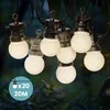 Image de Kit Guirlande Guinguette Blanche Guirlande Lumineuse 20M