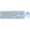 Image de Combo Sans Fil Clavier + Souris Pure Color Bleu Design Ergonomique Frappe Discrete