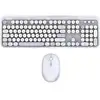 Image de Clavier Et Souris Sans Fil - Modele Ergonomique - 2.4ghz - Capteur Optique - Noir