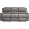 Image de Relaxxo - canapé relaxation 3 places microfibre leo - gris