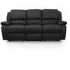 Image de Canapé Relaxation 3 places Simili cuir LEO - Noir - L193 x 93 x 96cm - LOUNGITUDE