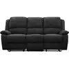 Image de Relaxxo - canapé relaxation 3 places microfibre leo - noir