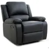 Image de Fauteuil Relaxation 1 place Simili cuir LEO - Noir - L88 x 93 x 96cm - LOUNGITUDE
