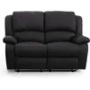 Image de Canapé Relaxation 2 places Simili cuir LEO - Noir - L143 x 93 x 96cm - LOUNGITUDE