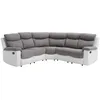 Image de Canapé dangle de Relaxation OSCAR 5 places bi-matière - Gris / Blanc - L238 x P238 x H99cm - LOUNGITUDE