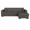 Image de Canapé dangle droit 4 places FUJI XL convertible avec coffre en tissu - Gris foncé - L262 x 157 x 83cm - LOUNGITUDE