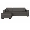 Image de Canapé dangle gauche 4 places FUJI XL convertible avec coffre en tissu - Gris foncé - L262 x 157 x 83cm - LOUNGITUDE