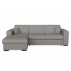 Image de Canapé dangle gauche 4 places FUJI XL convertible avec coffre en tissu - Gris clair - L262 x 157 x 83cm - LOUNGITUDE
