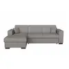 Image de Canapé d'angle fuji xl convertible avec coffre en tissu - angle gauche, gris clair
