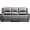 Image de Relaxxo - canapé relaxation 3 places microfibre et simili leo - gris
