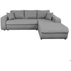 Image de Canapé dangle Droit 4 places SUZIE convertible en Tissu - Gris clair - L246 x 188 x 80cm - LOUNGITUDE