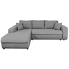 Image de Canapé dangle Gauche 4 places SUZIE convertible en Tissu - Gris clair - L246 x 188 x 80cm - LOUNGITUDE