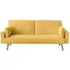 Image de Canapé droit scandinave elga convertible 3 places en tissu - jaune