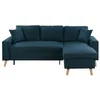 Image de Canapé dangle MARIA SCANDINAVE Réversible et convertible Avec Coffre en Tissu - Bleu - L227 x 148 x 95cm - LOUNGITUDE