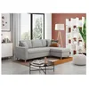 Image de Canapé dangle MARIA SCANDINAVE Réversible et convertible Avec Coffre en Tissu - Gris clair - L227 x 148 x 95cm - LOUNGITUDE