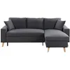 Image de Canapé dangle MARIA SCANDINAVE Réversible et convertible Avec Coffre en Tissu - Gris foncé - L227 x 148 x 95cm - LOUNGITUDE