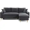Image de Canapé d'angle maria scandinave réversible et convertible - gris foncé
