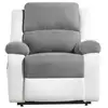 Image de Relaxxo - fauteuil de relaxation releveur électrique 1 place microfibre simili leo - blanc et gris