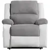 Image de Relaxxo - fauteuil de relaxation electrique releveur et massant - microfibre simili - blanc gris