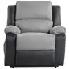 Image de Relaxxo - fauteuil de relaxation releveur électrique 1 place microfibre et simili leo - gris et noir