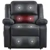 Image de Relaxxo - fauteuil de relaxation electrique releveur et massant en simili leo - noir