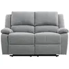 Image de Canapé Relaxation 2 places LEO en Tissu - Gris clair - L143 x 93 x 96cm - LOUNGITUDE