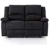 Image de Canapé Relaxation 2 places en microfibre LEO - Noir - L143 x 93 x 96cm - LOUNGITUDE