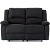 Image de Relaxxo - canapé relaxation 2 places en microfibre leo - noir