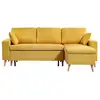 Image de Canapé d'angle maria scandinave réversible et convertible - jaune ocre