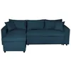 Image de Canapé dangle 3 places MARIA réversible convertible avec coffre en tissu - Bleu - L227 x P146 x H81cm - LOUNGITUDE