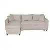 Image de Canapé d'angle maria réversible et convertible avec coffre en tissu - beige