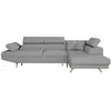 Image de Canapé dangle droit 5 places RIO convertible avec coffre en tissu - Gris clair - L271 x P192 x H70cm - LOUNGITUDE