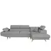 Image de Canapé d'angle rio convertible avec coffre en tissu - angle droit, gris clair