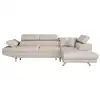 Image de Canapé d'angle rio convertible avec coffre en tissu - angle droit, beige