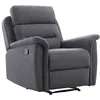 Image de Fauteuil de Relaxation 1 place en Tissu Gris LÉON - Gris foncé - L87 x 94 x 100cm - LOUNGITUDE