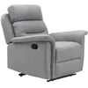 Image de Fauteuil de Relaxation 1 place en Tissu Gris LÉON - Gris clair - LOUNGITUDE