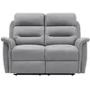 Image de Canapé de Relaxation 2 places en Tissu Gris LÉON - Gris clair - LOUNGITUDE