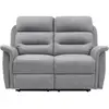 Image de Canapé de relaxation 2 places en tissu gris léon - gris clair