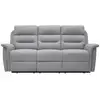 Image de Canapé de relaxation 3 places en tissu gris léon - gris clair