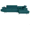 Image de Canapé dangle droit 5 places RIO convertible avec coffre en tissu - Bleu - L271 x P192 x H70cm - LOUNGITUDE