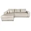 Image de Canapé d'angle suzie convertible en tissu - angle gauche, beige