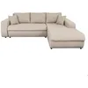Image de Canapé dangle Droit 4 places SUZIE convertible en Tissu - Beige - L246 x 188 x 80cm - LOUNGITUDE