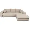 Image de Canapé d'angle suzie convertible en tissu - angle droit, beige