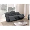 Image de Canapé de Relaxation électrique 3 places en Tissu LEO - L193 x 93 x 96cm - LOUNGITUDE