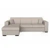 Image de Canapé dangle gauche 4 places FUJI XL convertible avec coffre en tissu - Beige - L262 x 157 x 83cm - LOUNGITUDE