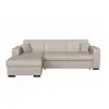 Image de Canapé d'angle fuji xl convertible avec coffre en tissu - angle gauche, beige