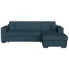 Image de Canapé d'angle fuji xl convertible avec coffre en tissu - angle droit, bleu pétrole