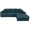 Image de Canapé d'angle suzie convertible en tissu - angle droit, bleu pétrole