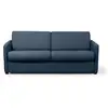 Image de Canapé convertible express 3 places agathe en tissu - matelas 13cm - bleu foncé, couchage 160x190cm