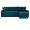 Image de Canapé dangle 3 places MARIA réversible et convertible avec coffre en velours - Bleu - L227 x P146 x H81cm - LOUNGITUDE